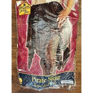 Halloween women’s pirate skirt costume brown leather one size